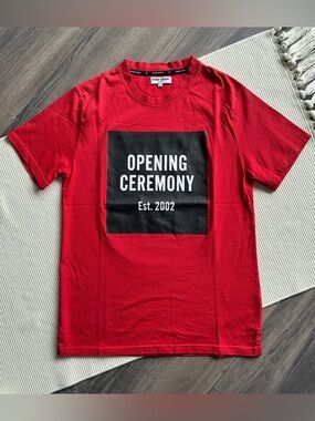 Opening Ceremony Box Logo Red T-shirt